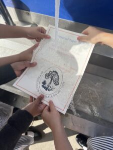 Devonshire House students using waterproof paper