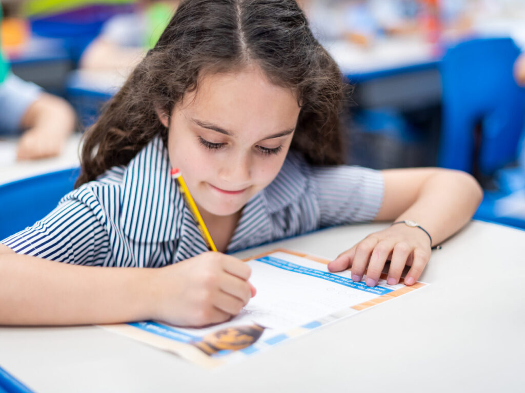 Devonshire House pupil writing