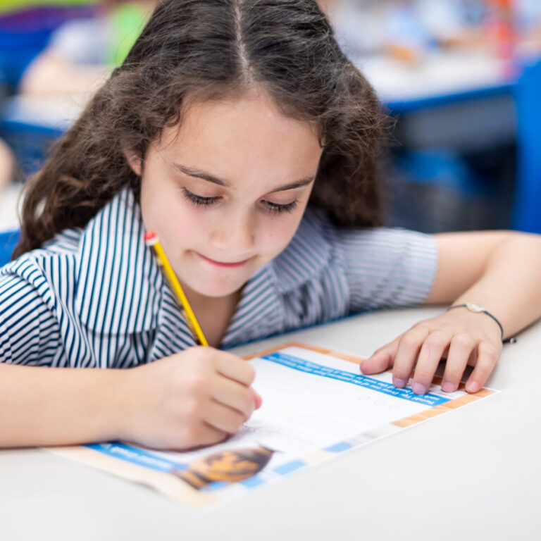 Devonshire House pupil writing