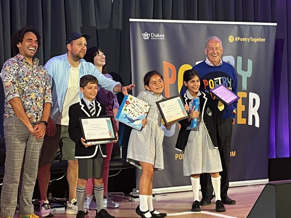 Three of our Devonshire House pupils performed their favourite poem on the Poetry Together's stage.